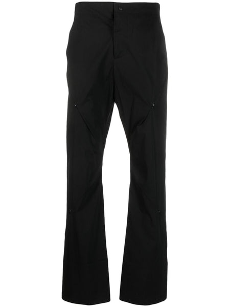 Zip-Details Flared Trousers