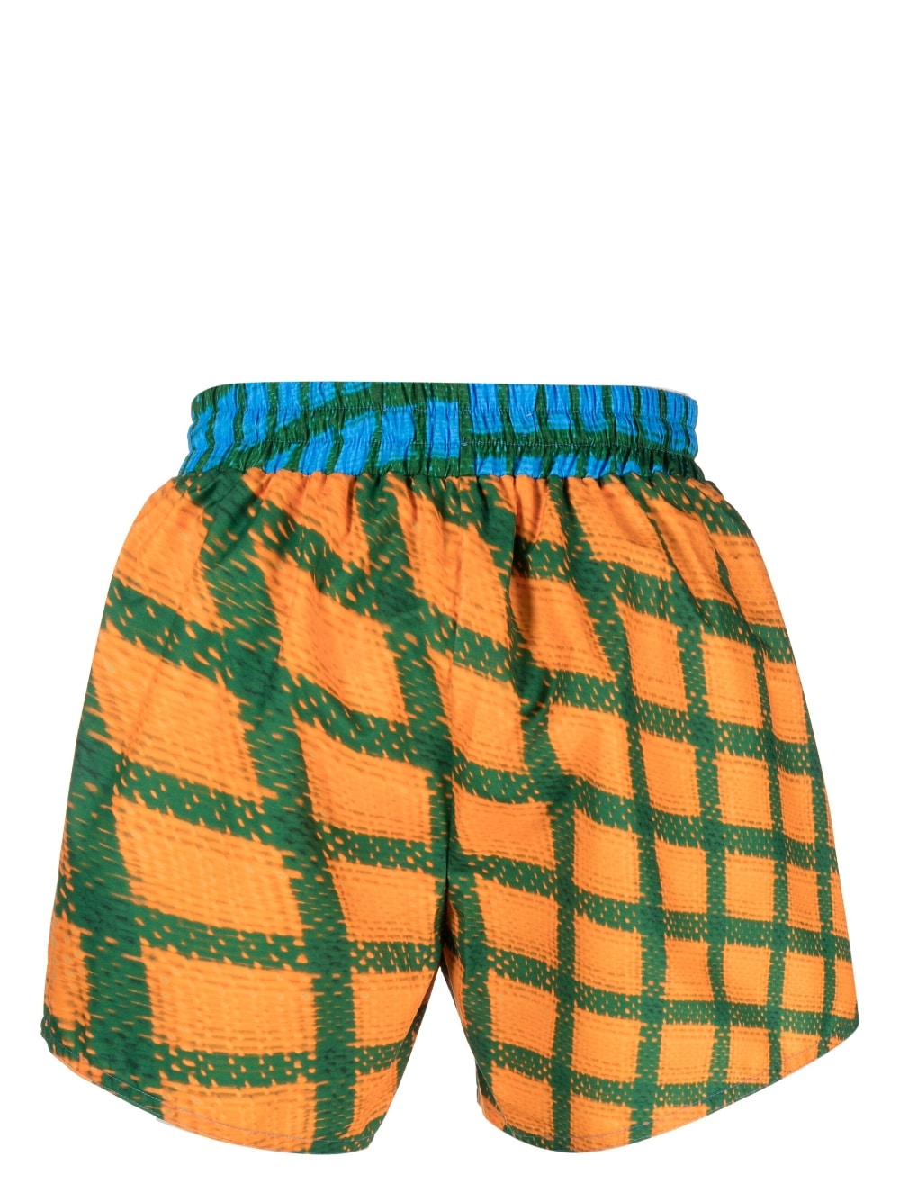 Wosh Warped-Pattern Swim Shorts