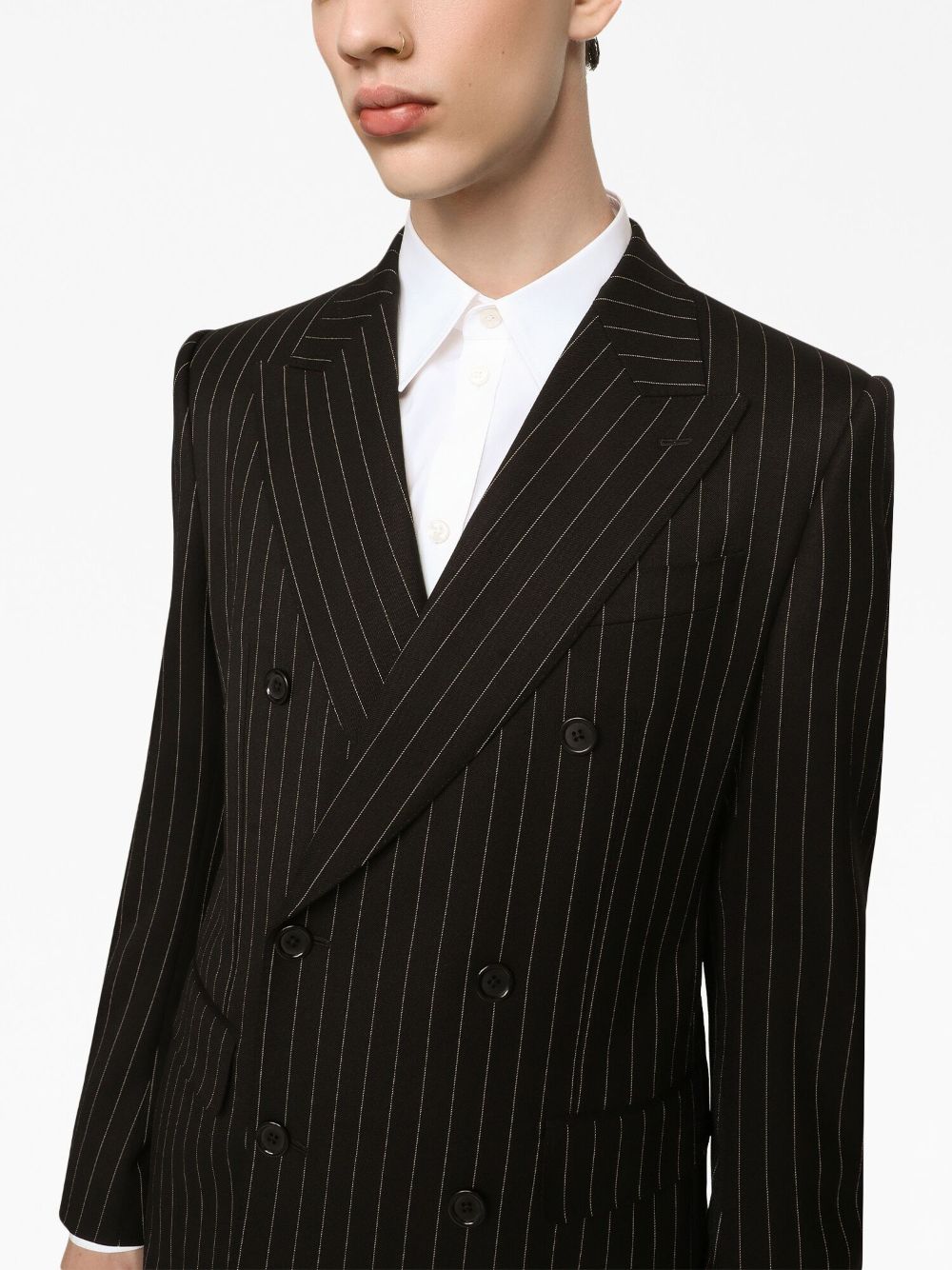 Double-Breasted Pinstripe Suit