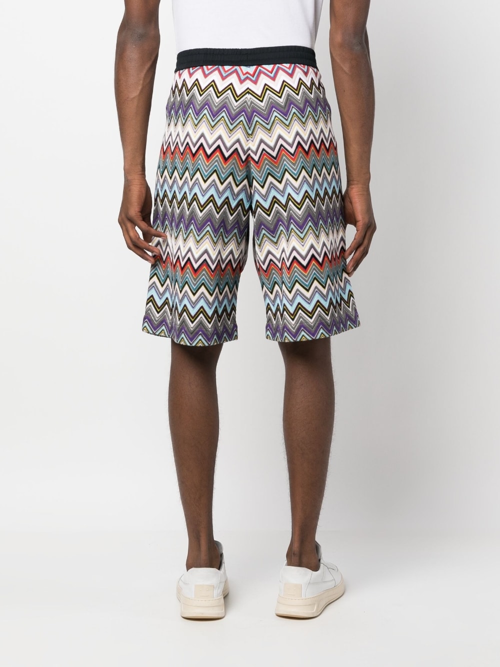 Zigzag-Woven Bermuda Shorts