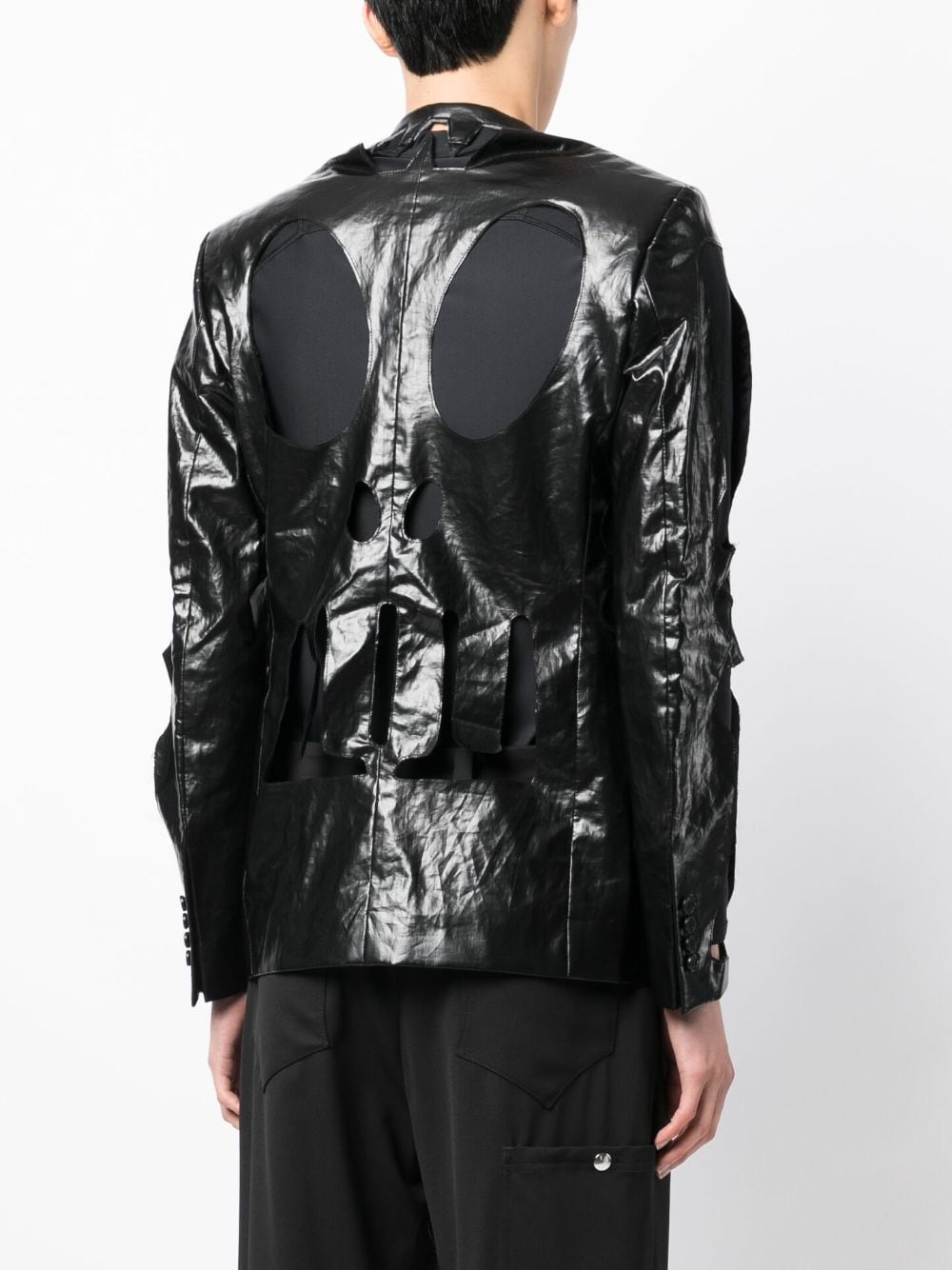 Cut-Out Shine-Finish Jacket