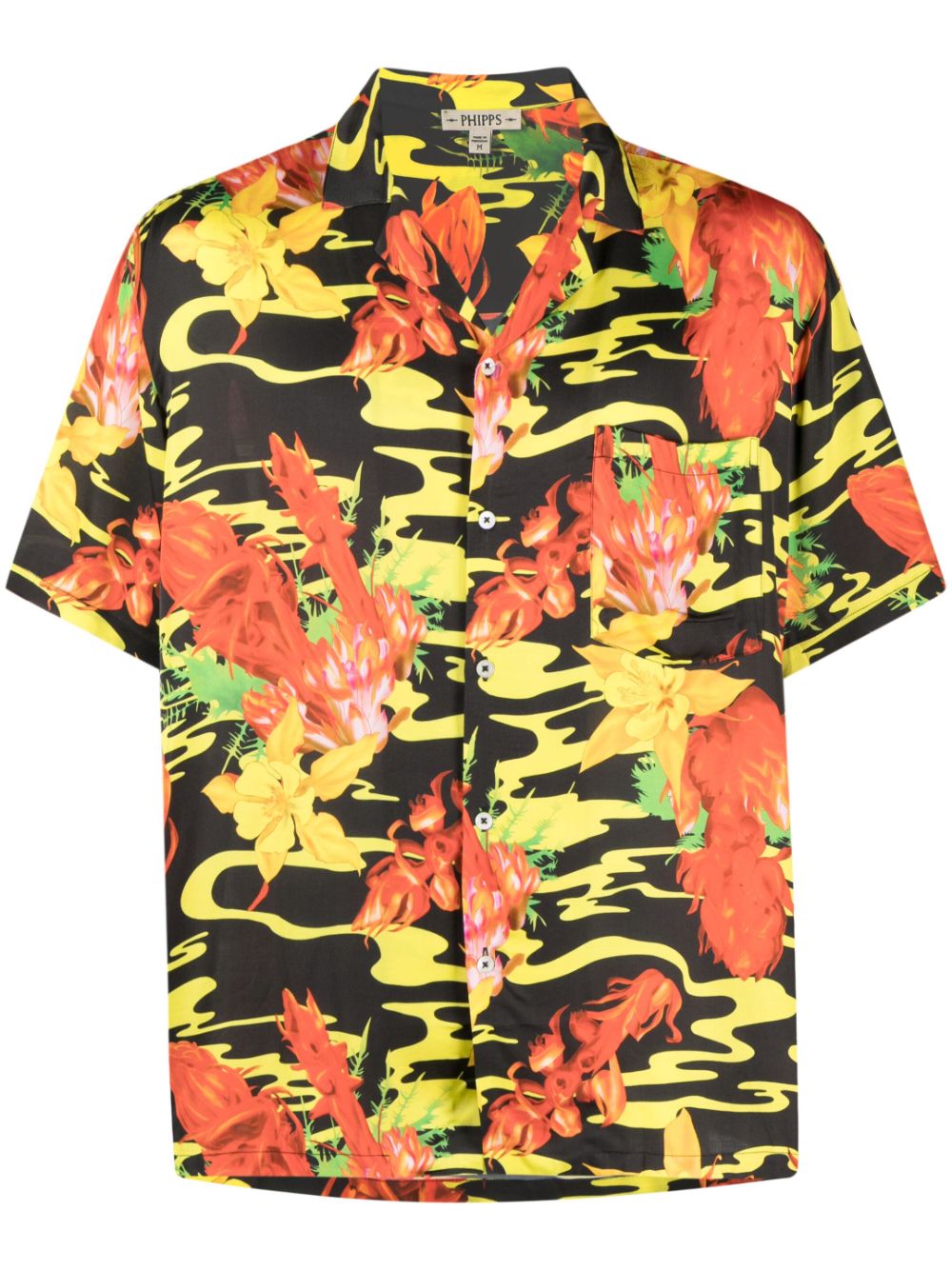 Floral-Print Bowling Shirt