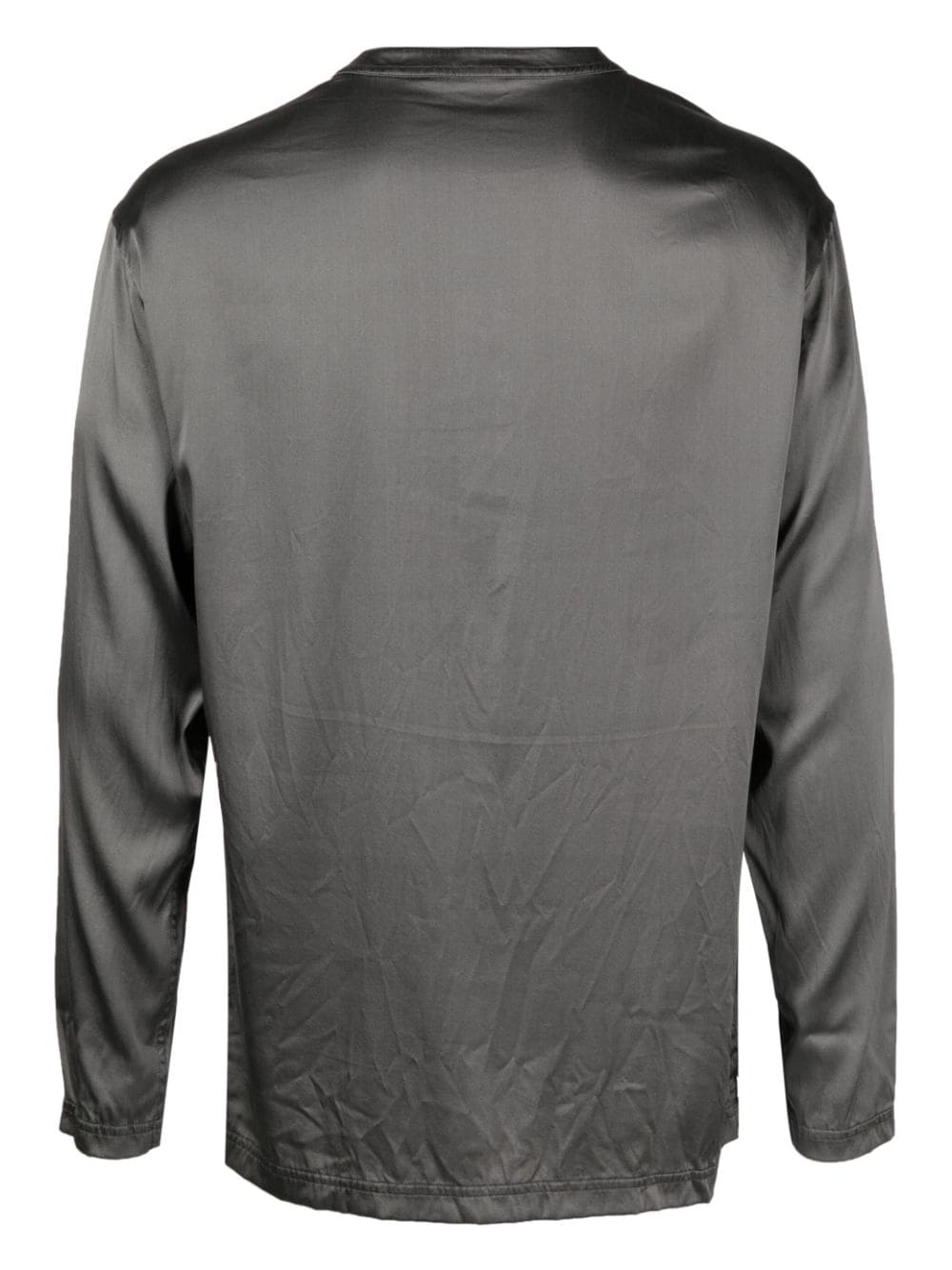 Long-Sleeve Silk-Blend Shirt