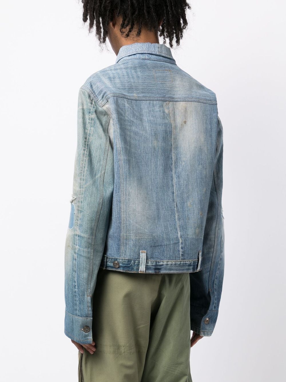 Distressed-Effect Denim Jacket