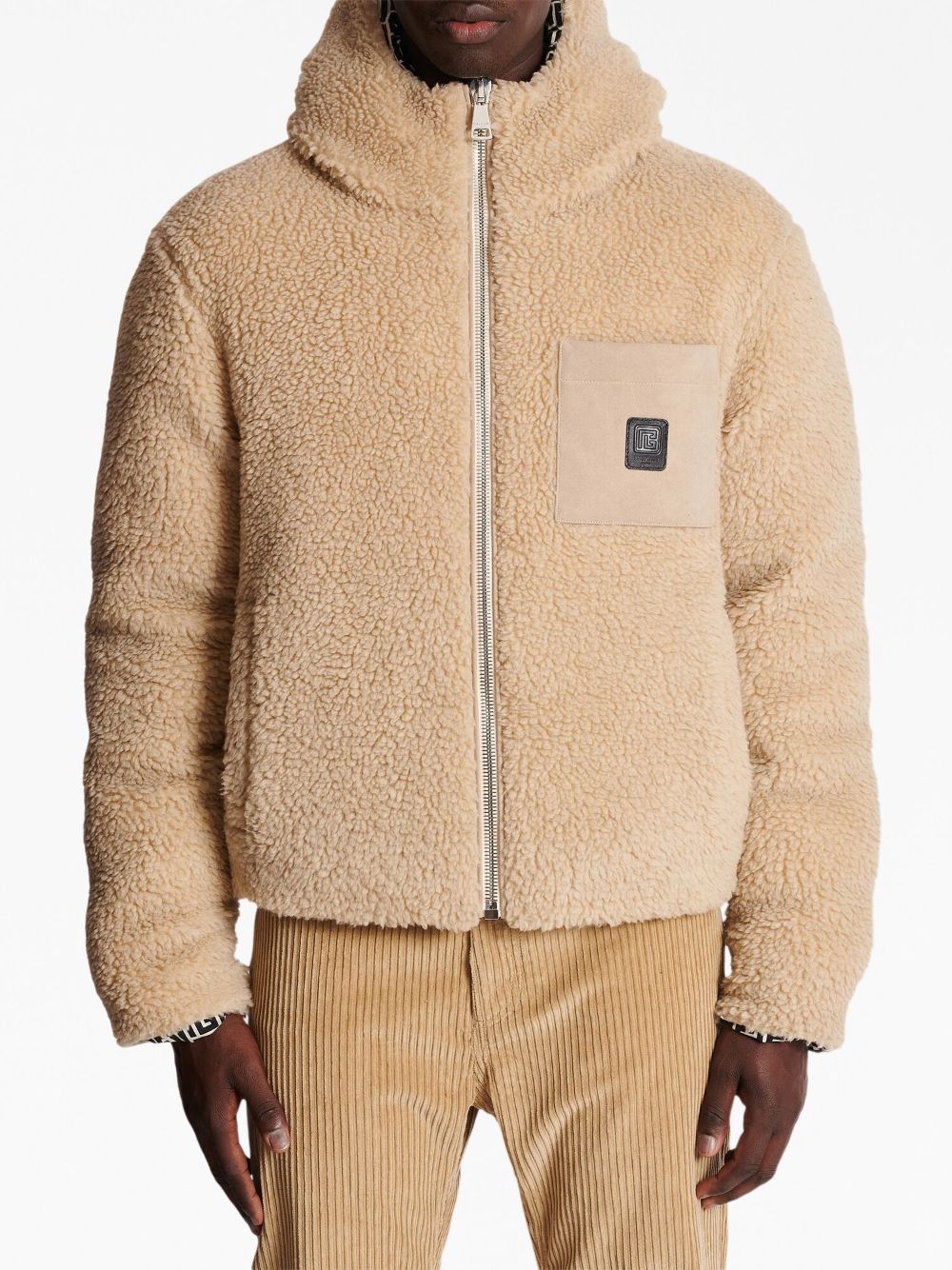 Teddy Monogram-Patch Jacket