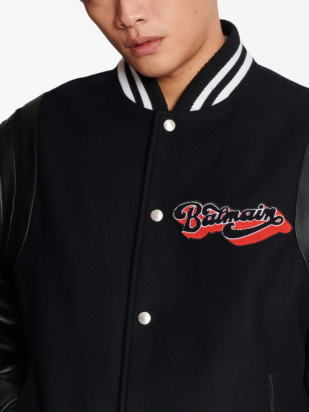 Logo-Patch Virgin Wool Bomber Jacket