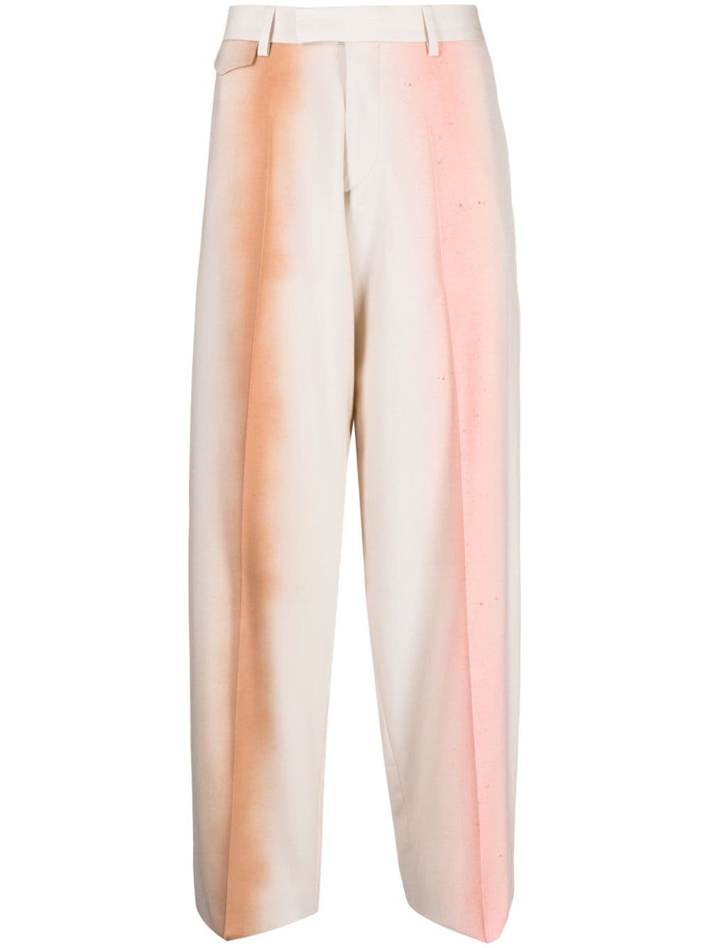 Mid-Rise Wide-Leg Wool Trousers