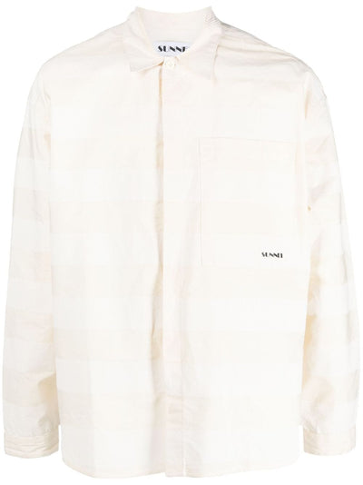 Stripe-Pattern Cotton Shirt
