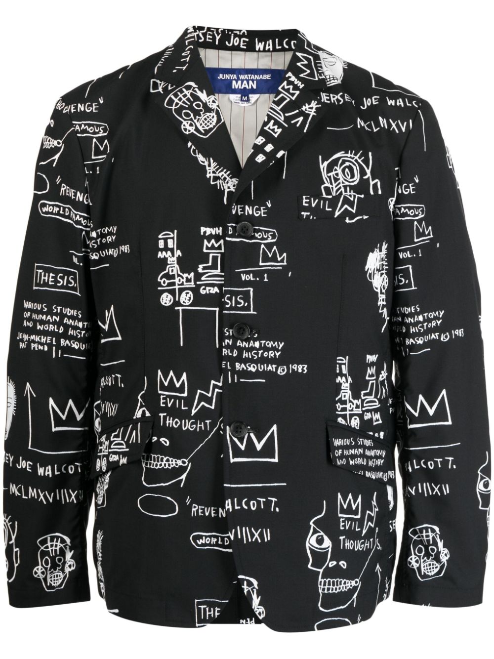 X Basquiat Graphic-Print Blazer