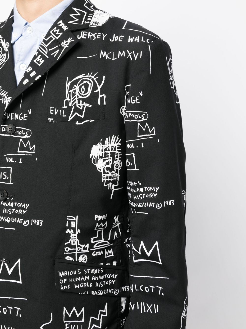 X Basquiat Graphic-Print Blazer