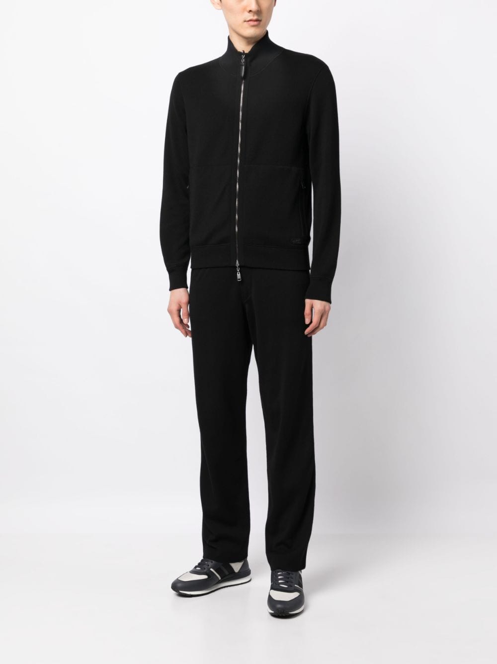 Elasticated-Waist Cotton-Cashmere Blend Trousers