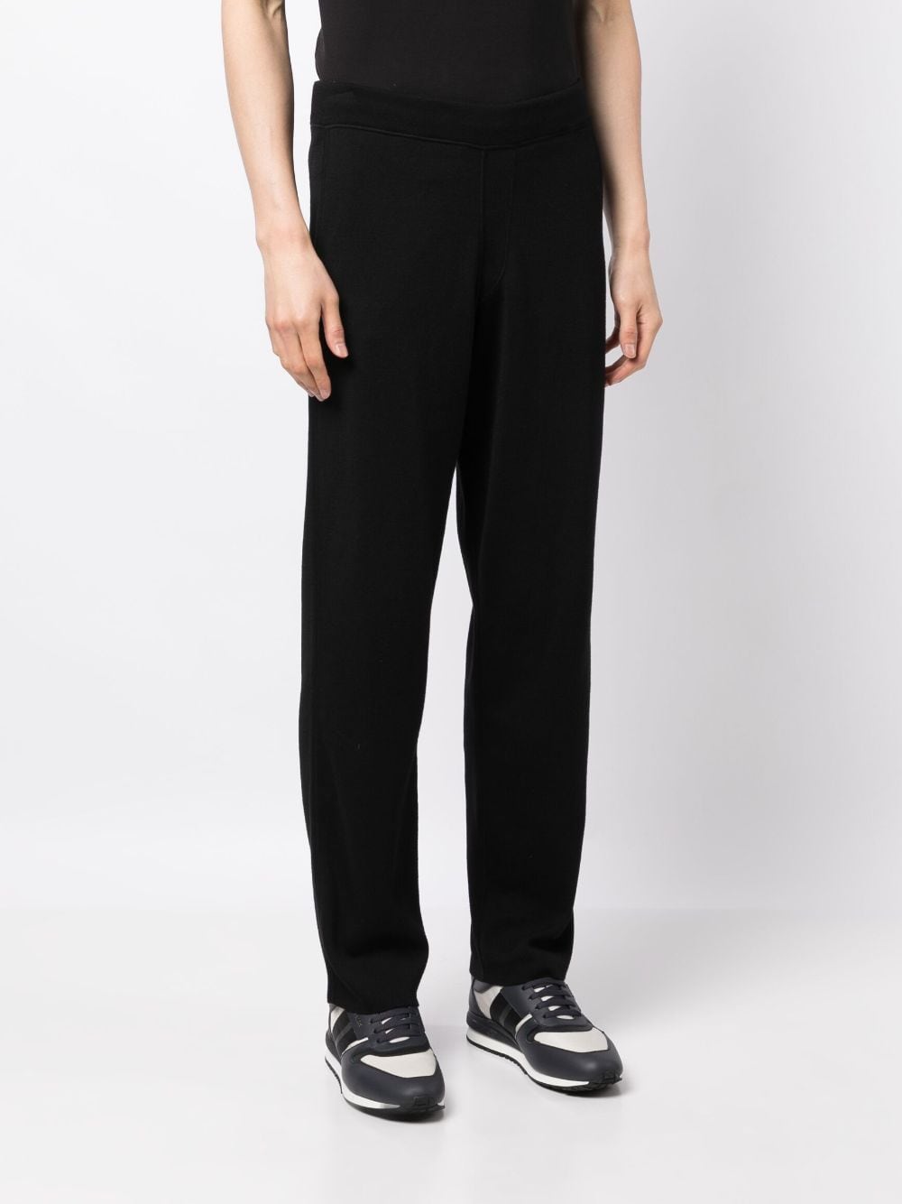 Elasticated-Waist Cotton-Cashmere Blend Trousers