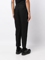 Chevron-Pattern Tapered Trousers