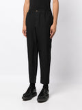 Chevron-Pattern Tapered Trousers