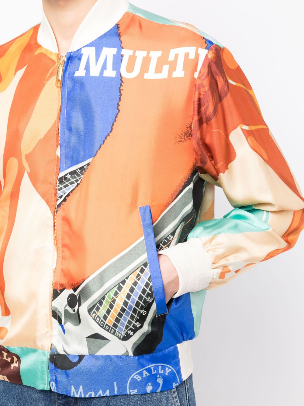 Graphic-Print Bomber Jacket