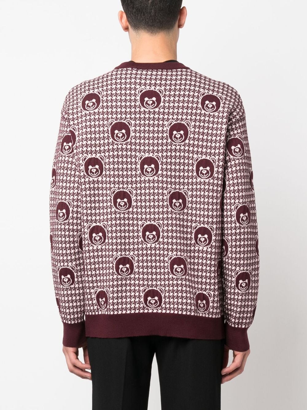 Teddy Bear-Print Wool Jumper