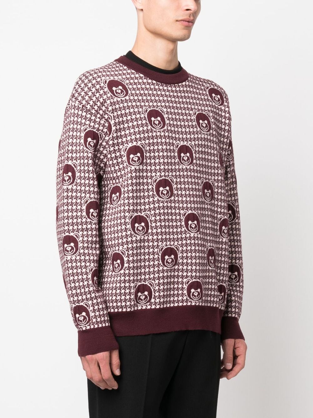 Teddy Bear-Print Wool Jumper