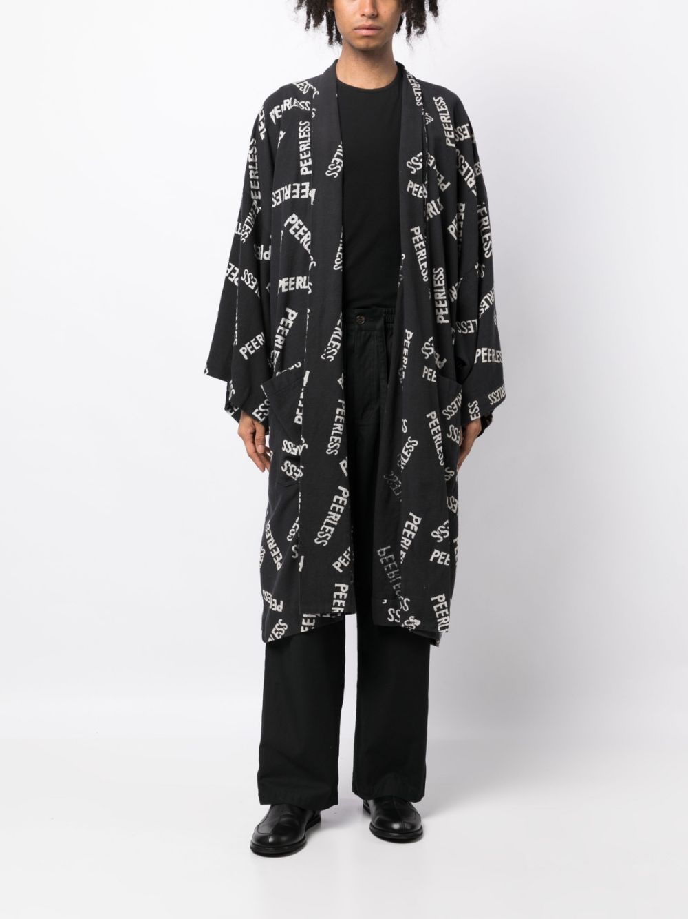 Slogan-Print Wide-Sleeve Jacket