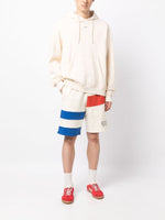 Logo-Embroidery Stripe-Detail Track Shorts