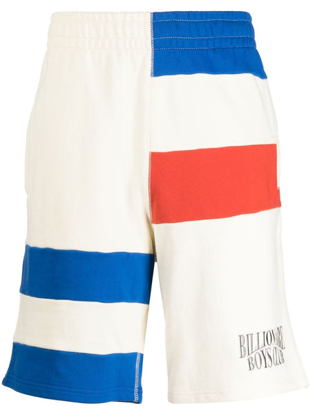 Logo-Embroidery Stripe-Detail Track Shorts