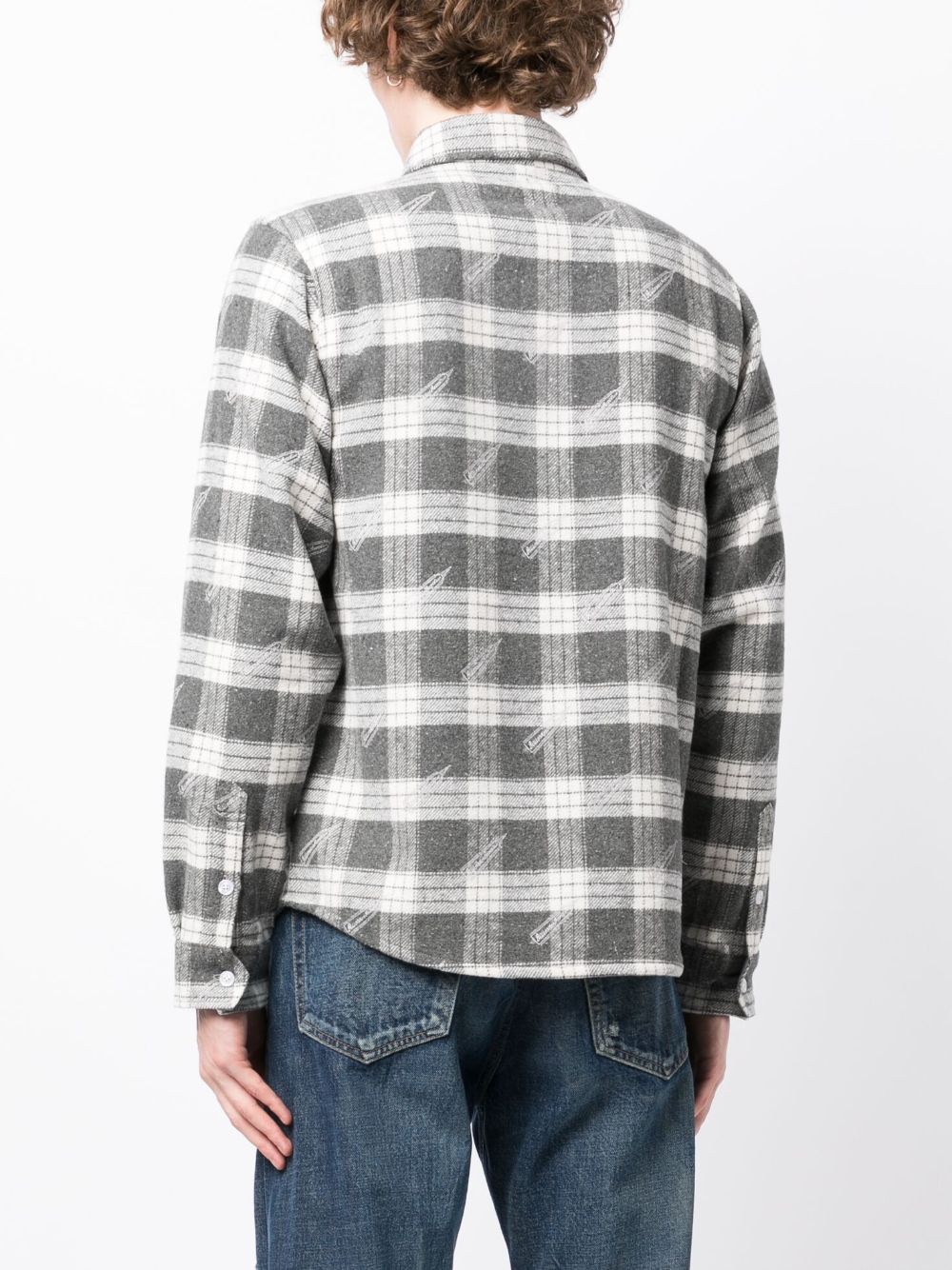 Logo-Patch Checkered Shirt