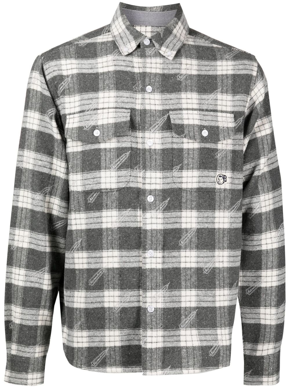 Logo-Patch Checkered Shirt