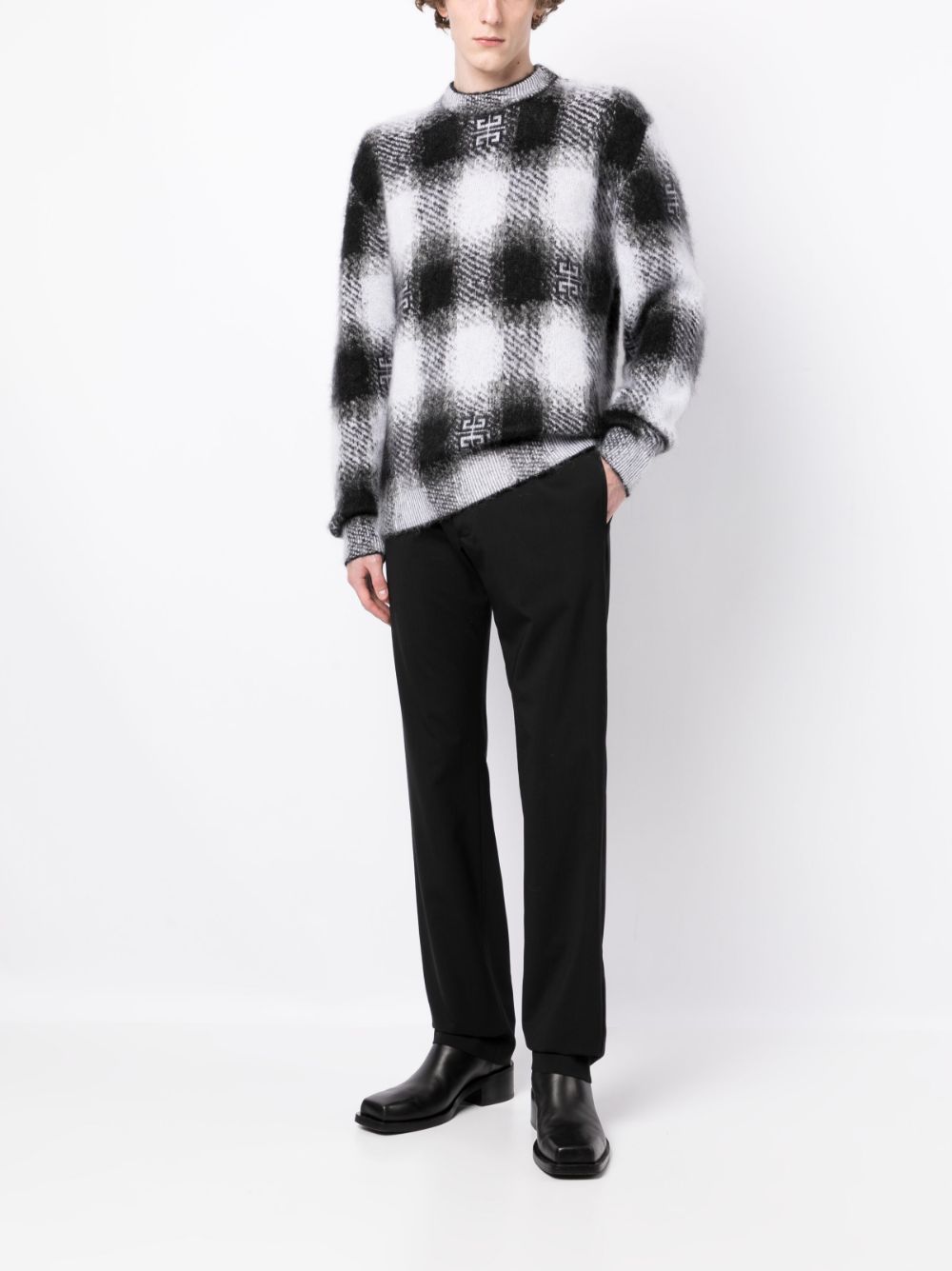 4G-Motif Checked Jumper