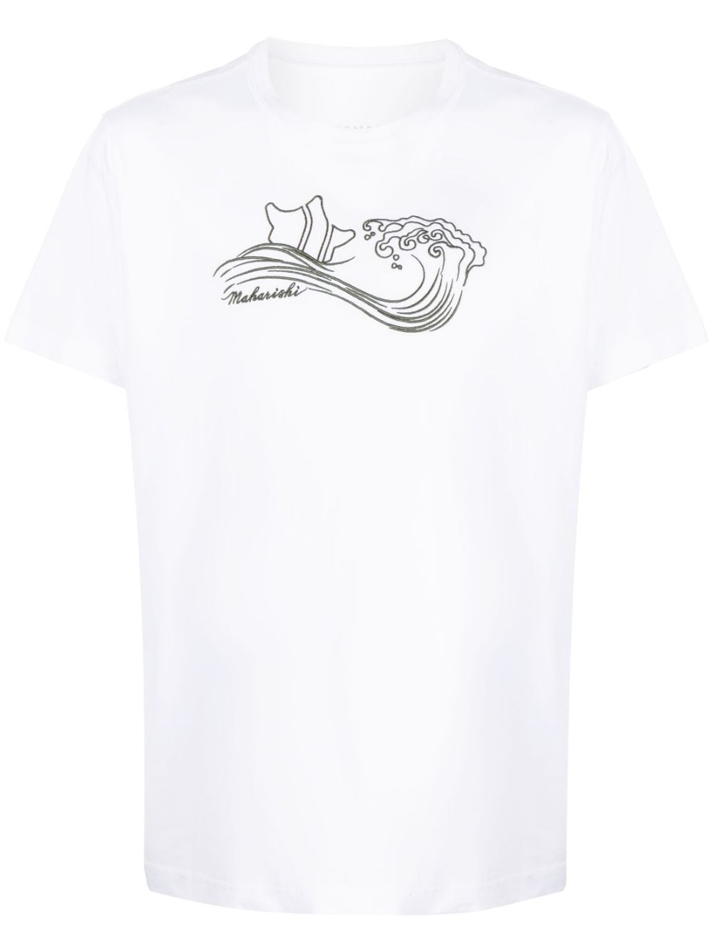 Embroidered-Motif Organic-Cotton T-Shirt