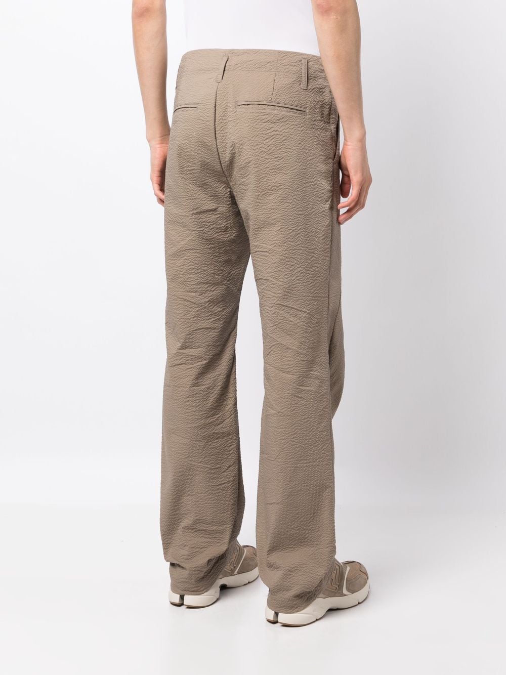 Textured Straight-Leg Trousers