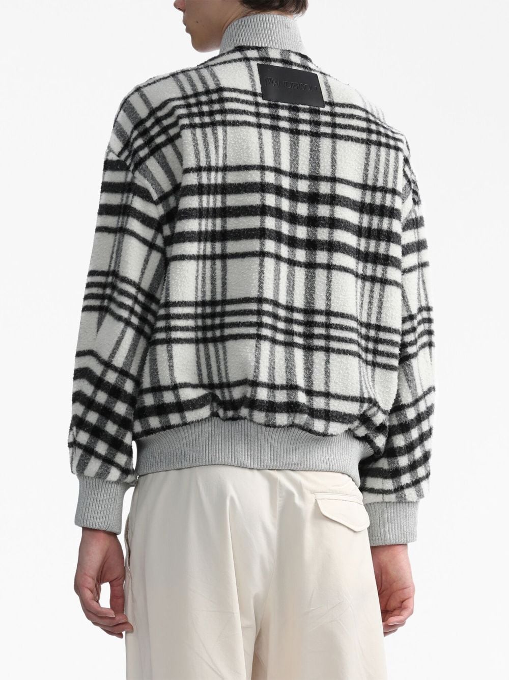 Checked Zipped Bomber Jacket