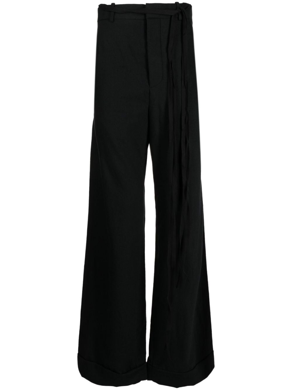 Leon Mid-Rise Wide-Leg Trousers