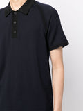 Short Raglan-Sleeve Wool Polo Shirt