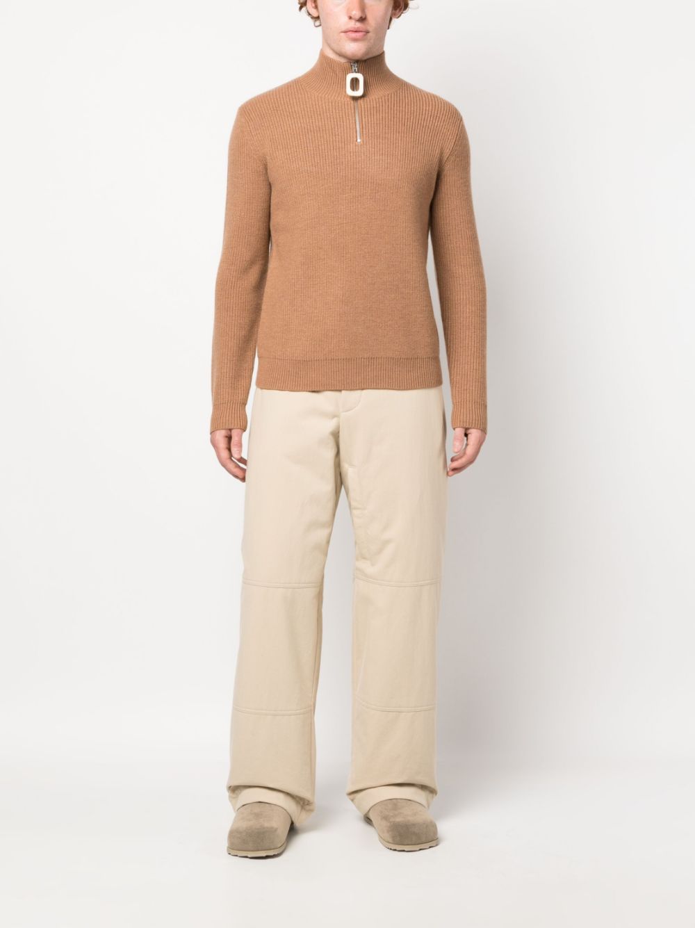 Puller Half-Zip Ribbed Jumper