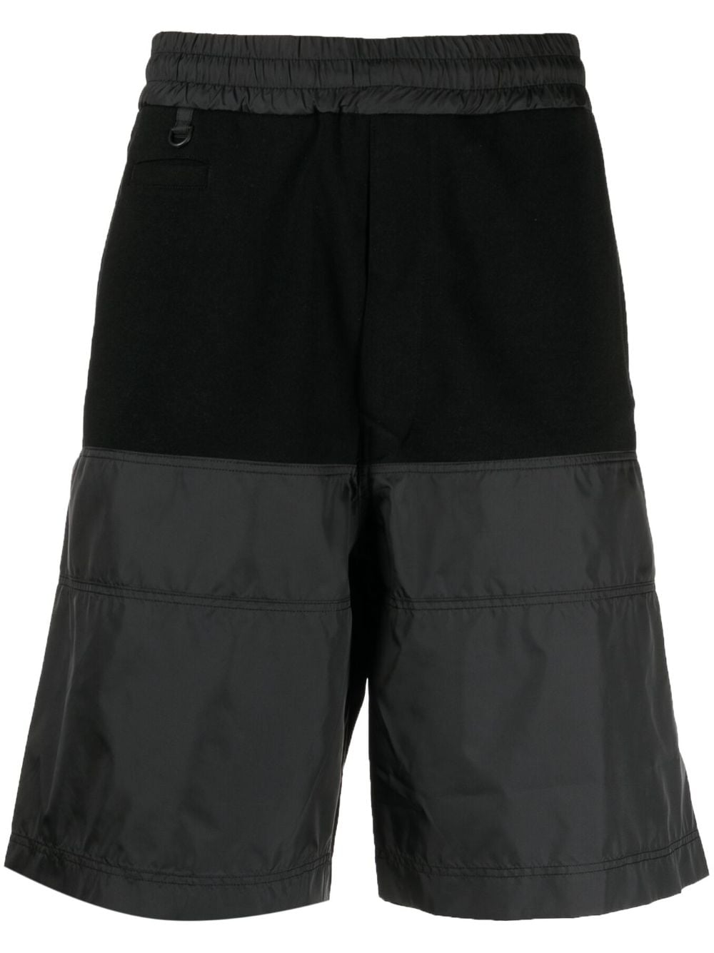 Panelled-Design Elasticated-Waistband Track Shorts