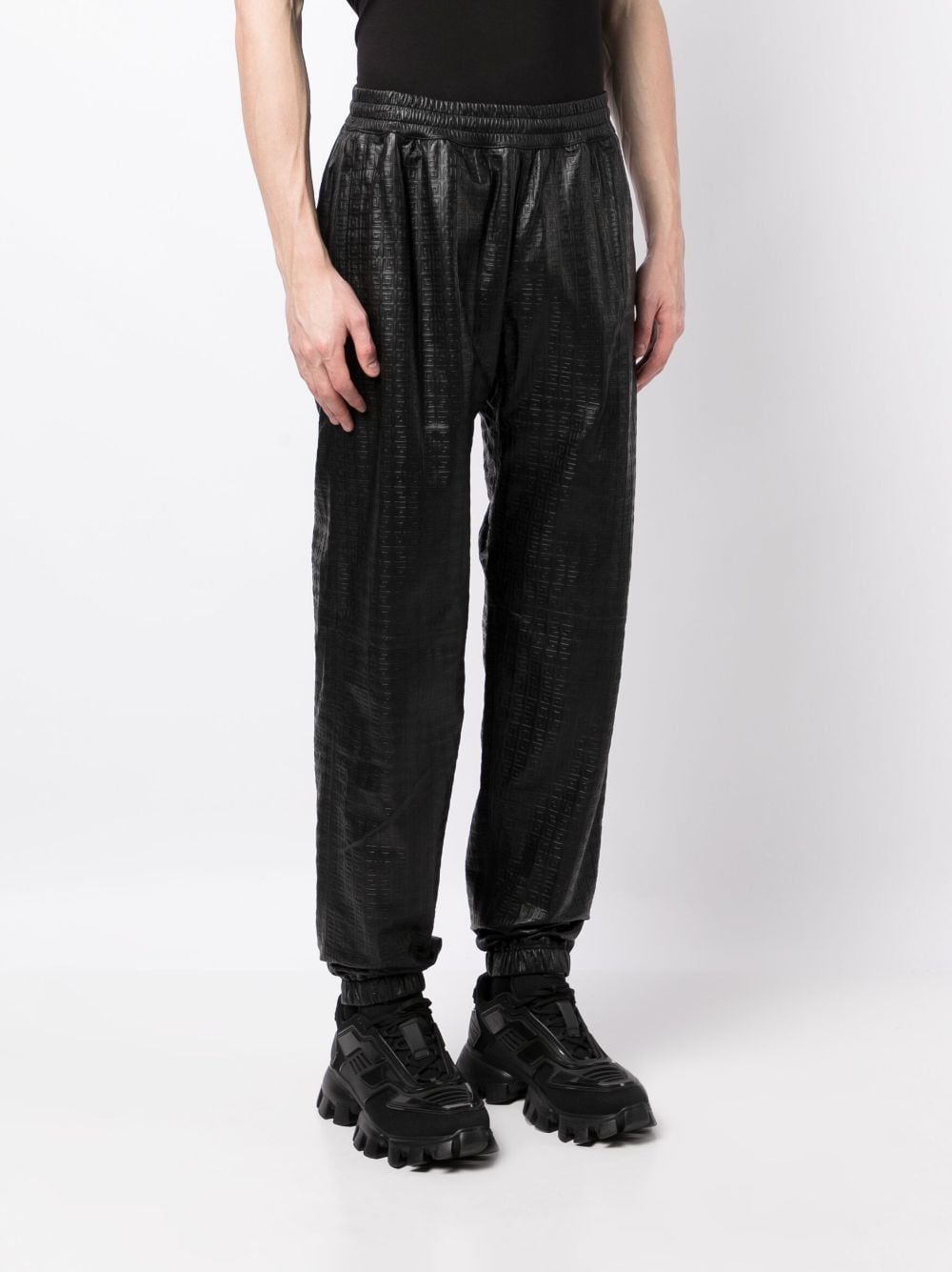 Embossed-4G Pattern Leather Trousers
