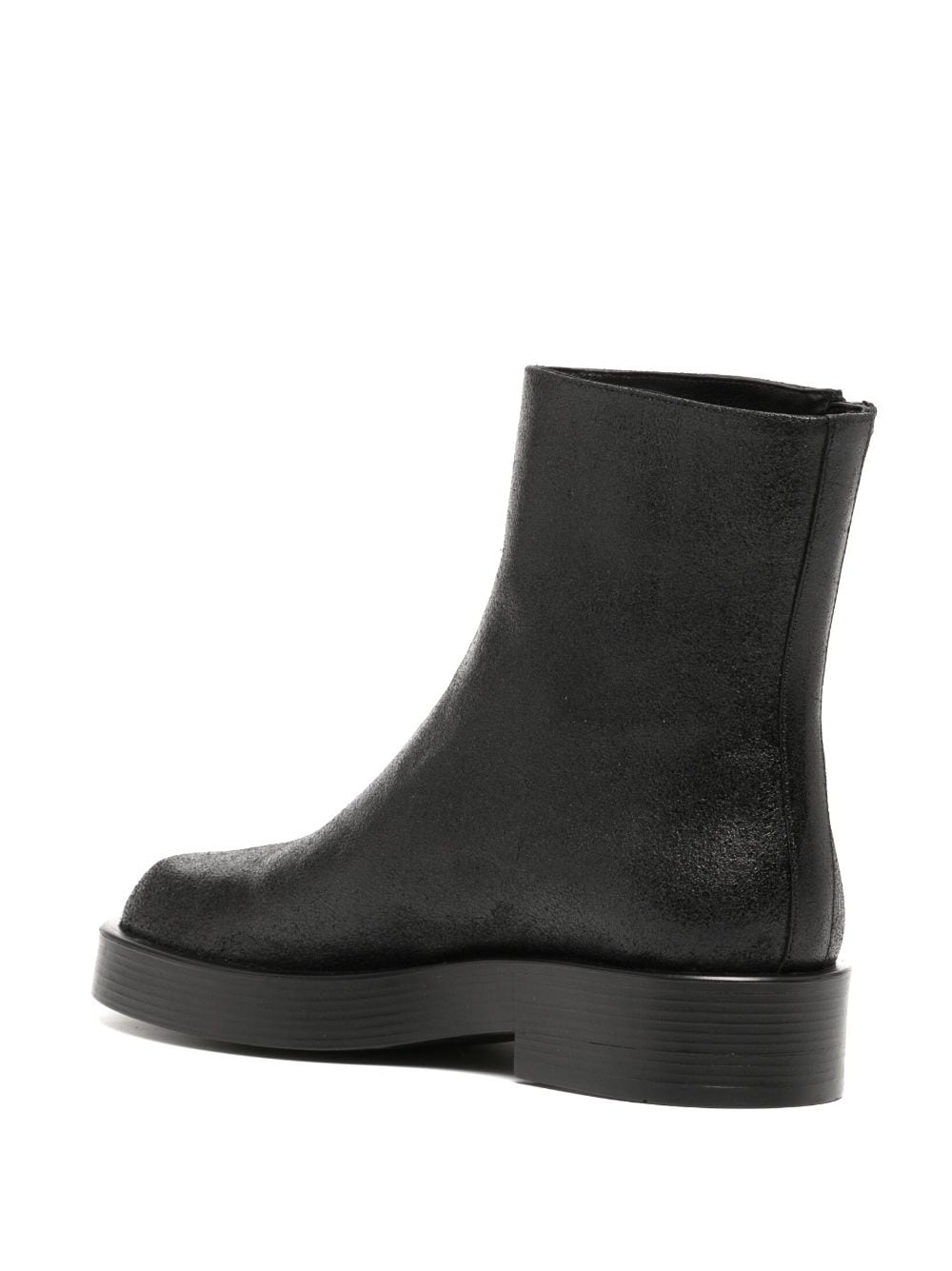 Zip-Up Leather Ankle Boots