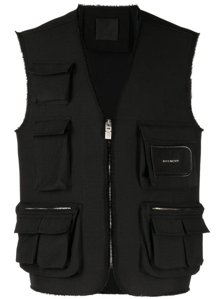 Wool-Blend Cargo Vest