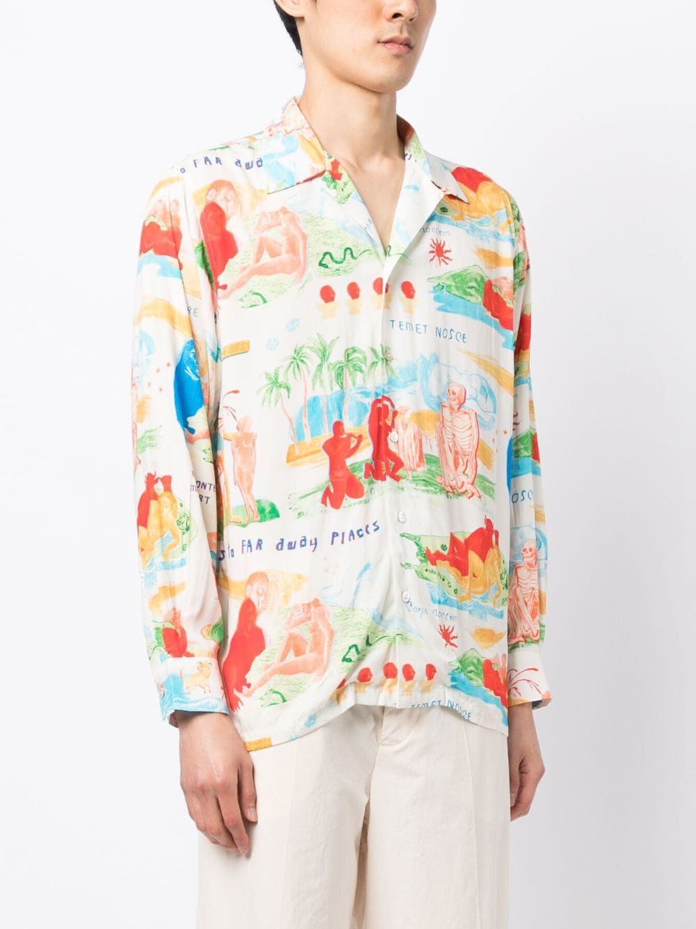 Graphic-Print Long-Sleeve Shirt