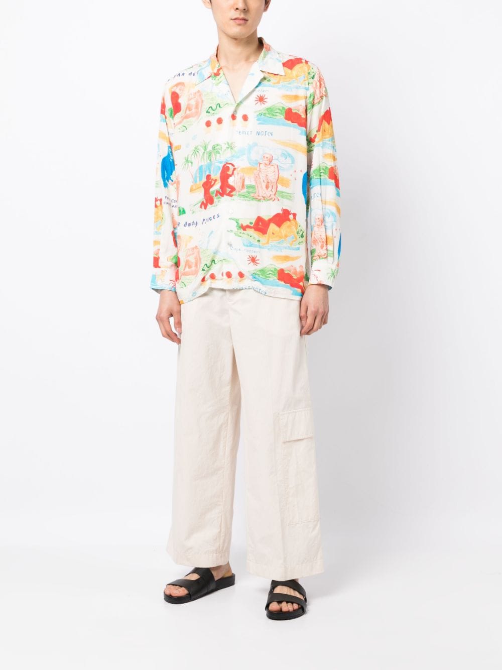 Graphic-Print Long-Sleeve Shirt