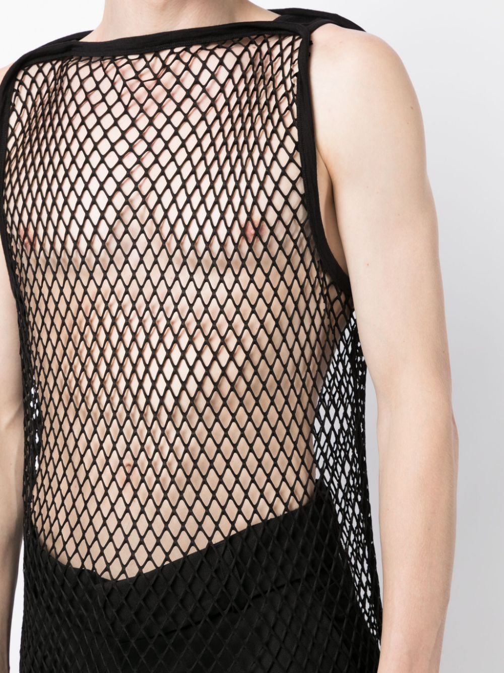 Semi-Sheer Mesh Tank Top