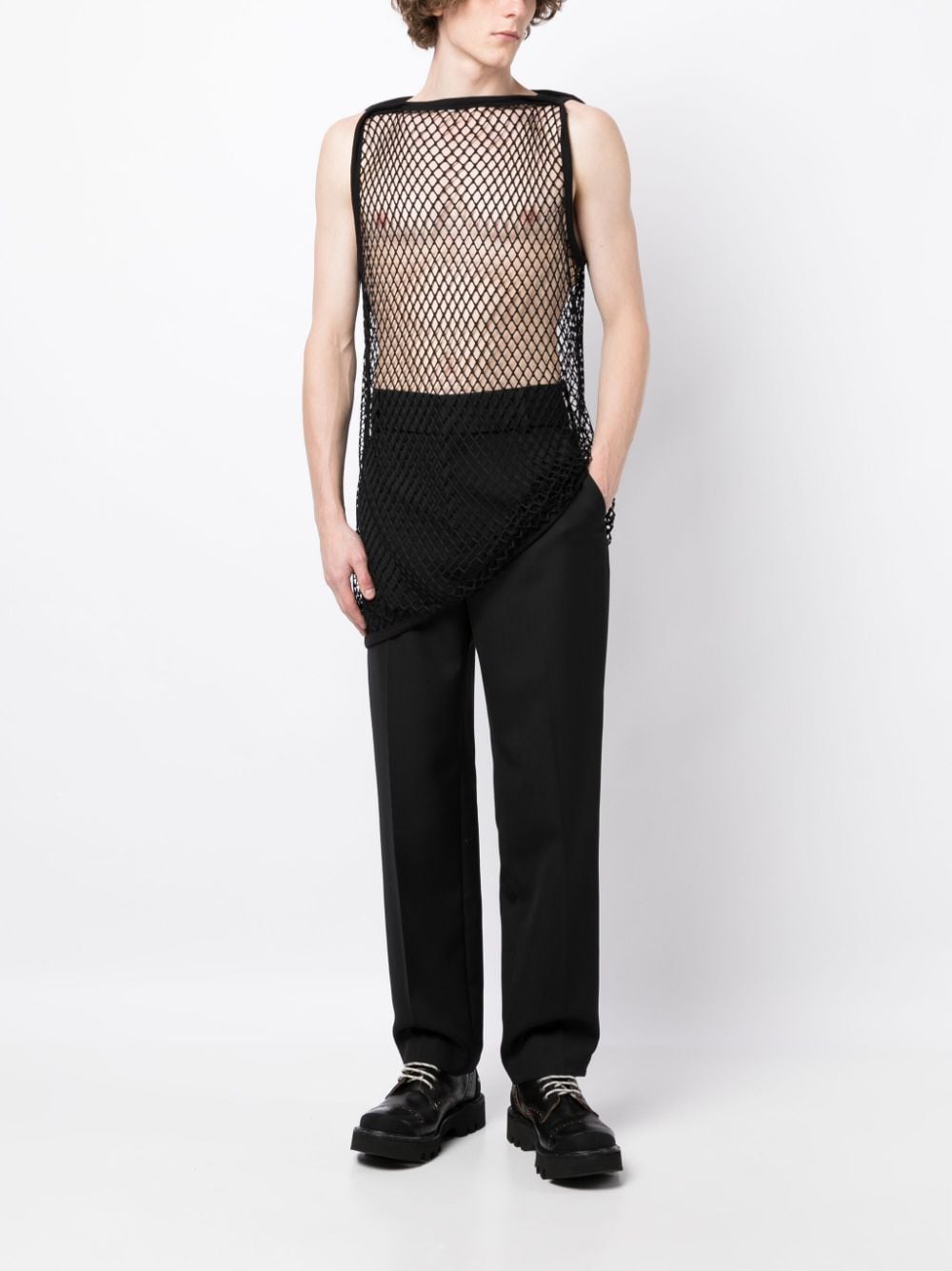 Semi-Sheer Mesh Tank Top