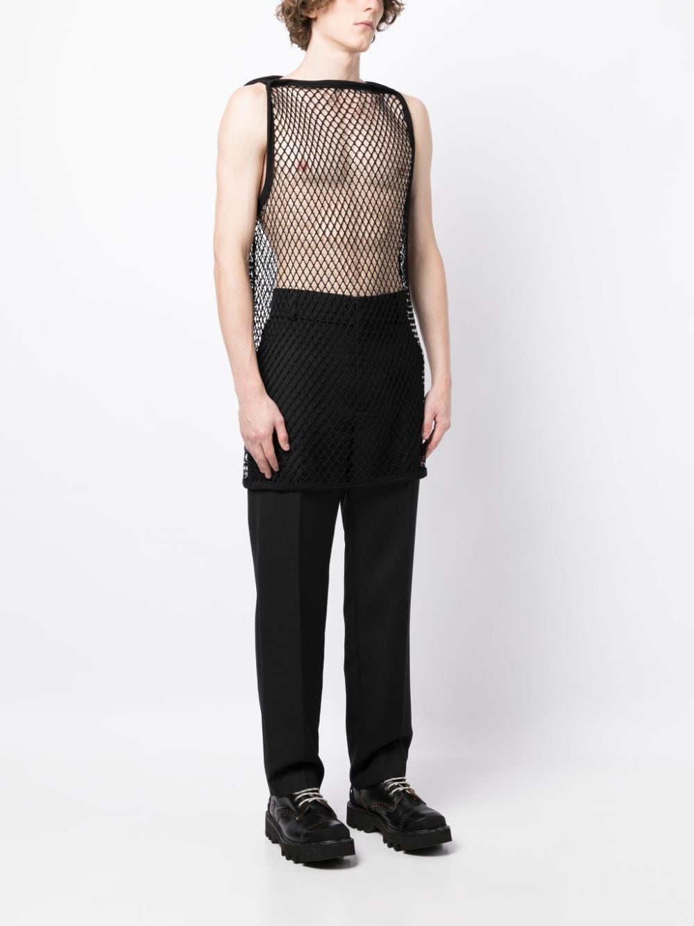 Semi-Sheer Mesh Tank Top