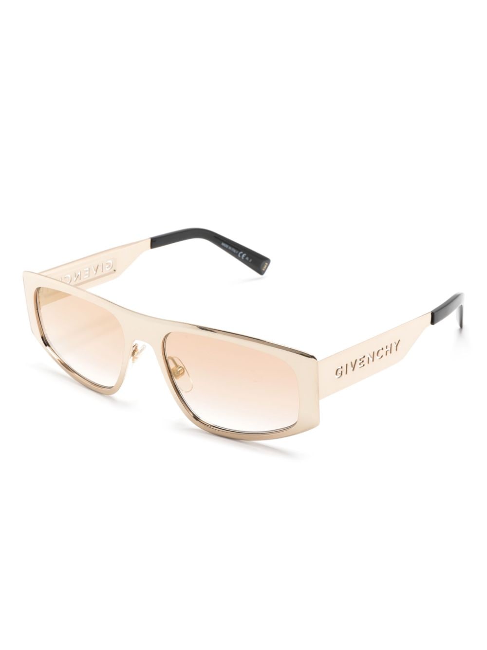 Cutout-Logo Rectangle-Frame Sunglasses