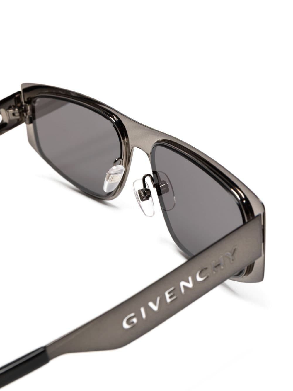 Cutout-Logo Rectangle-Frame Sunglasses