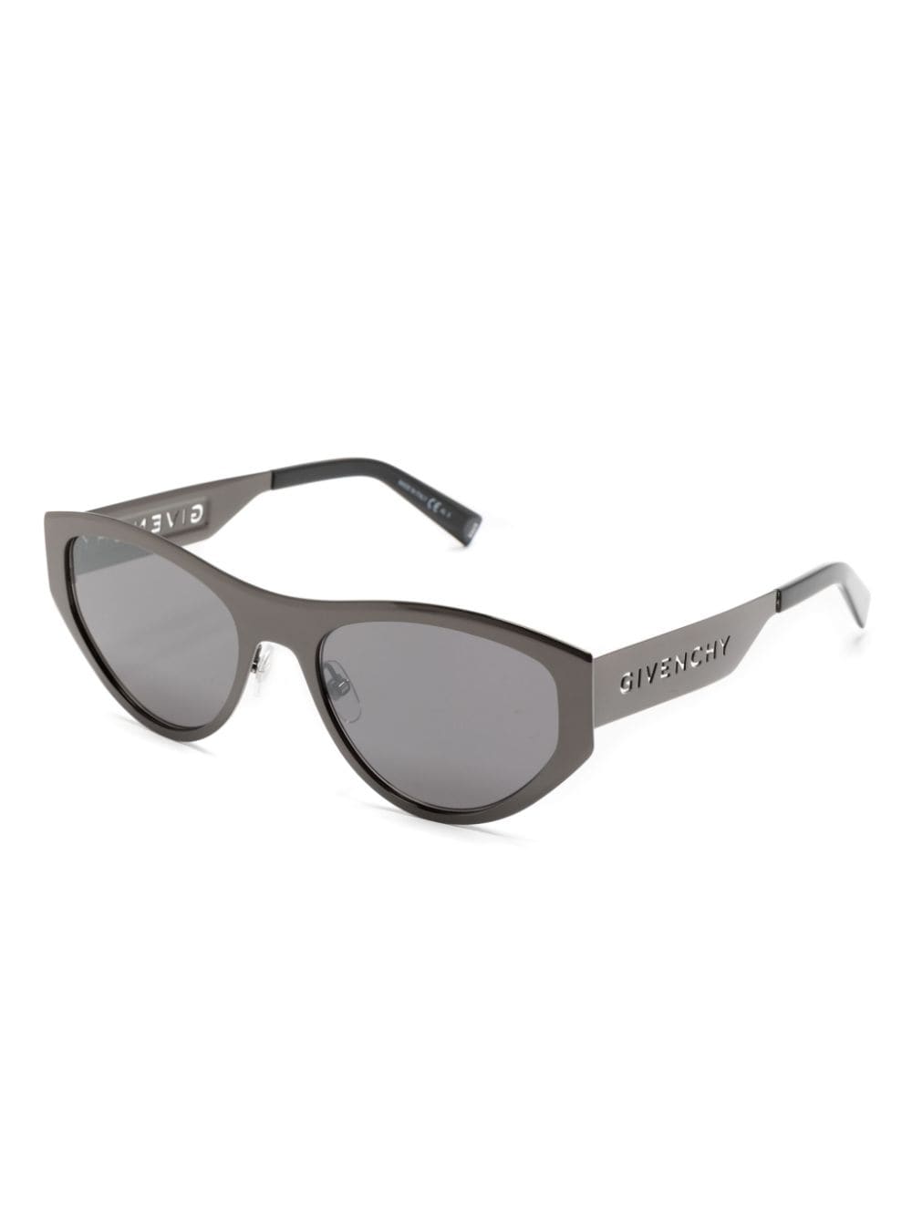 Cutout-Logo Cat-Eye Sunglasses