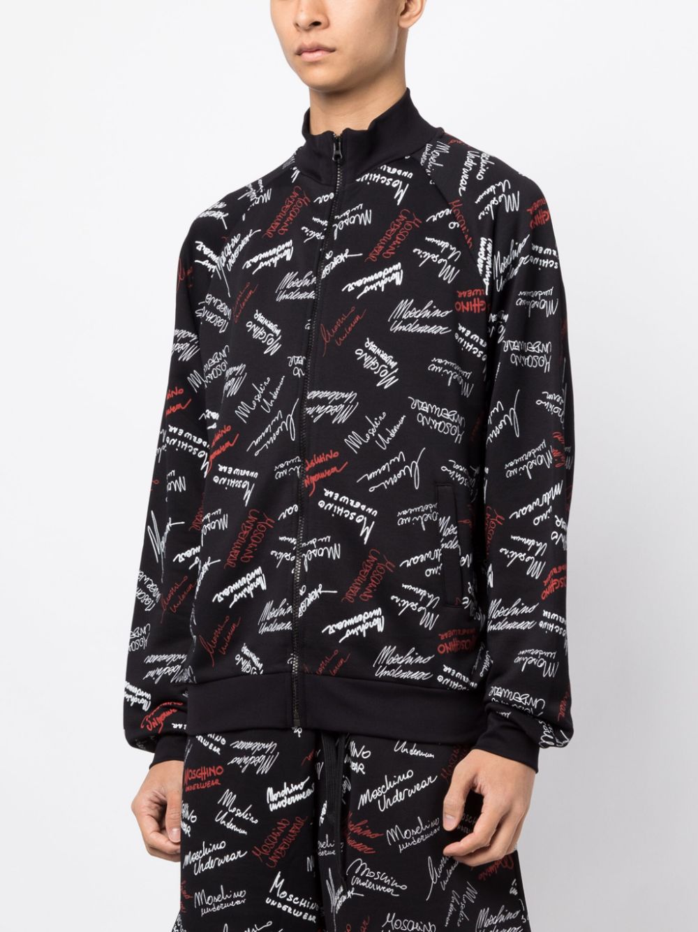 Logo-Print Zip-Up Sweatshirt