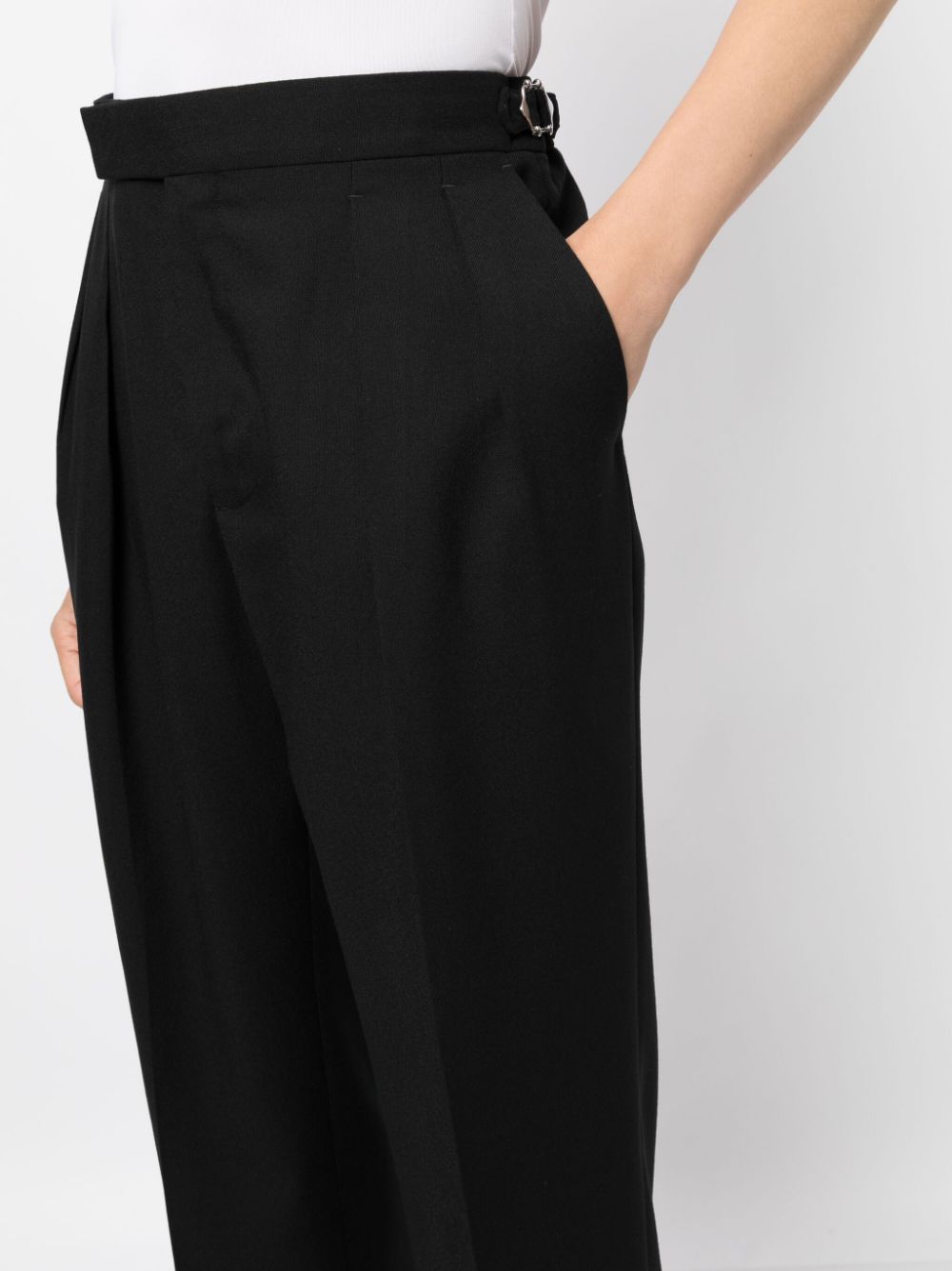 Straight-Leg Wool Trousers