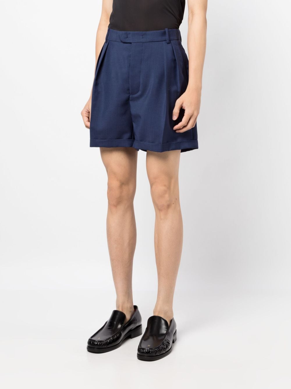 Pleated Twill Tailored Shorts