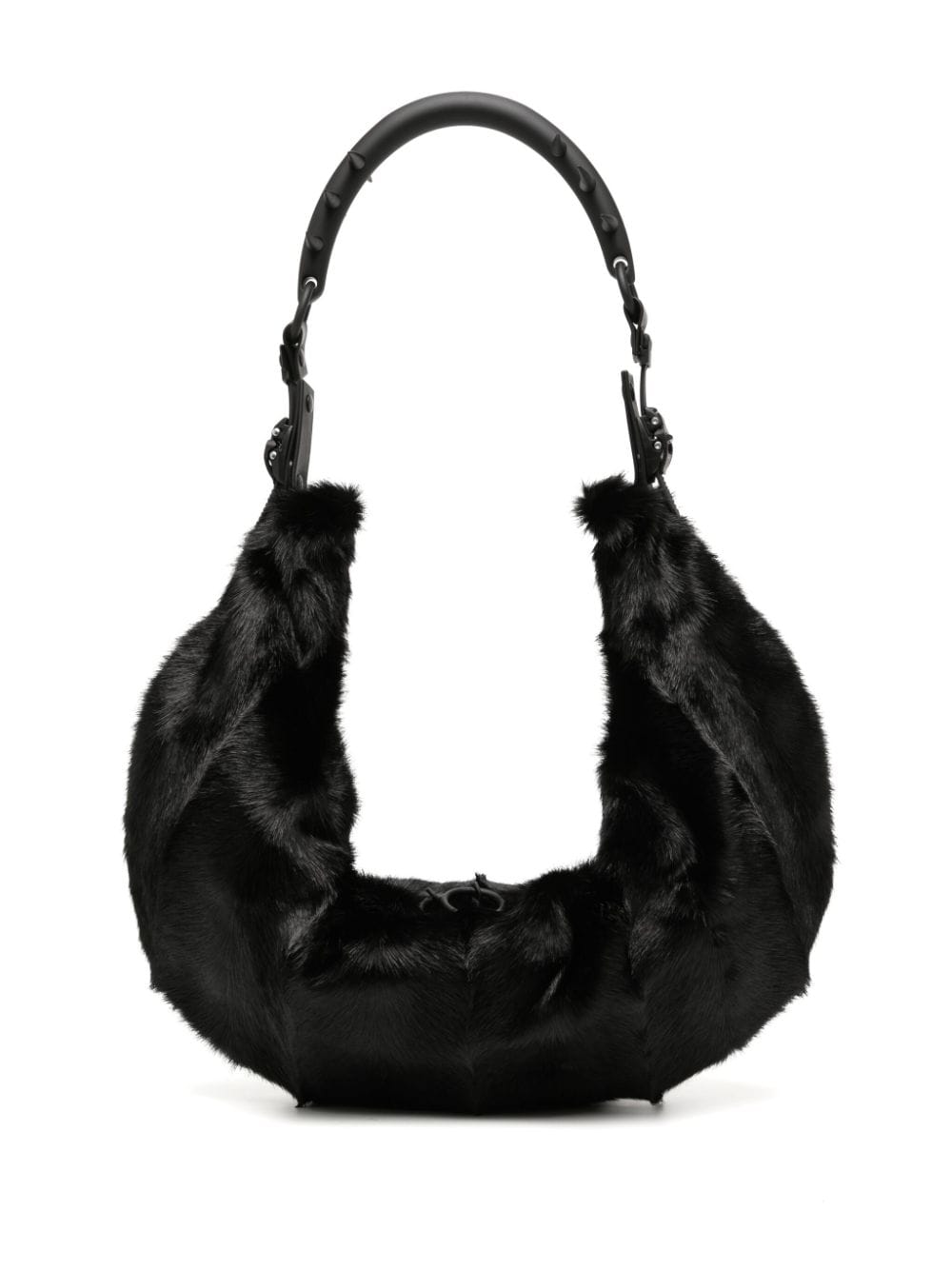 Half Moon Faux-Fur Shoulder Bag